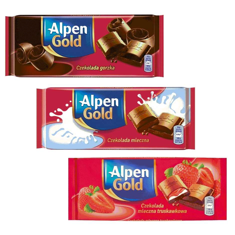 Alpen Gold czekolada 80-90g wybrane - PSS Społem Zamość