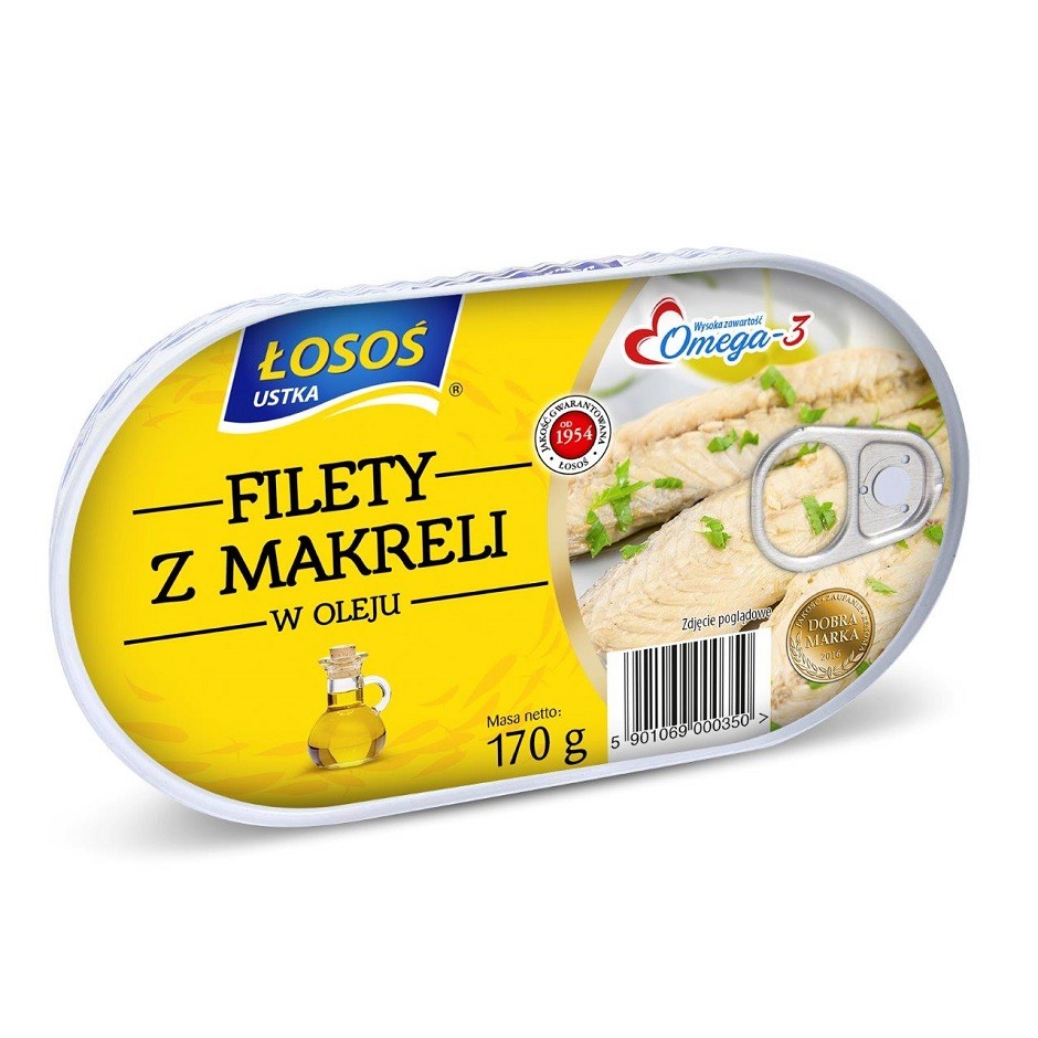 Łosoś filety z makreli w oleju 170g - PSS Społem Zamość